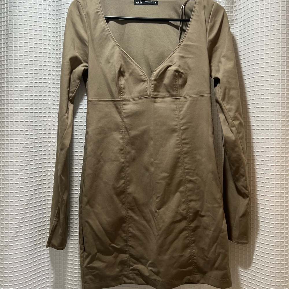 Zara Women's Tan Mini Dress
